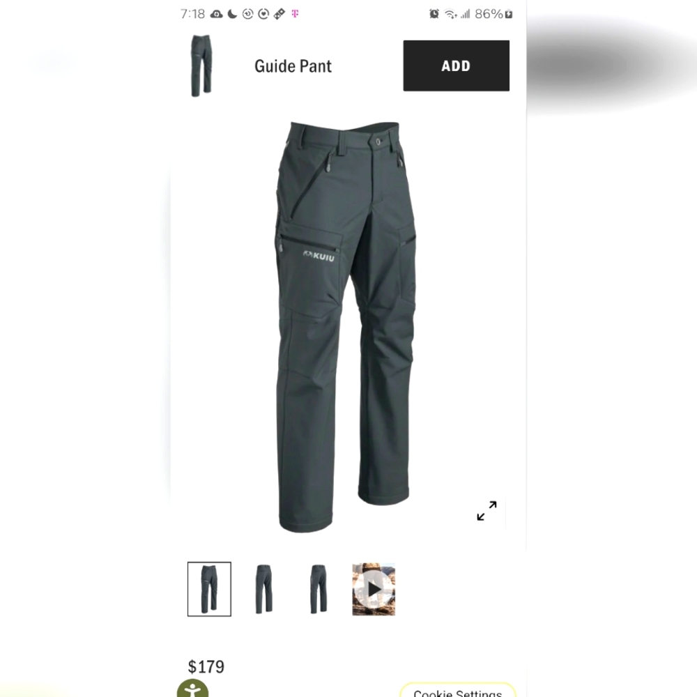 KUIU Guide Pant - Men's Size 32 in Gunmetal